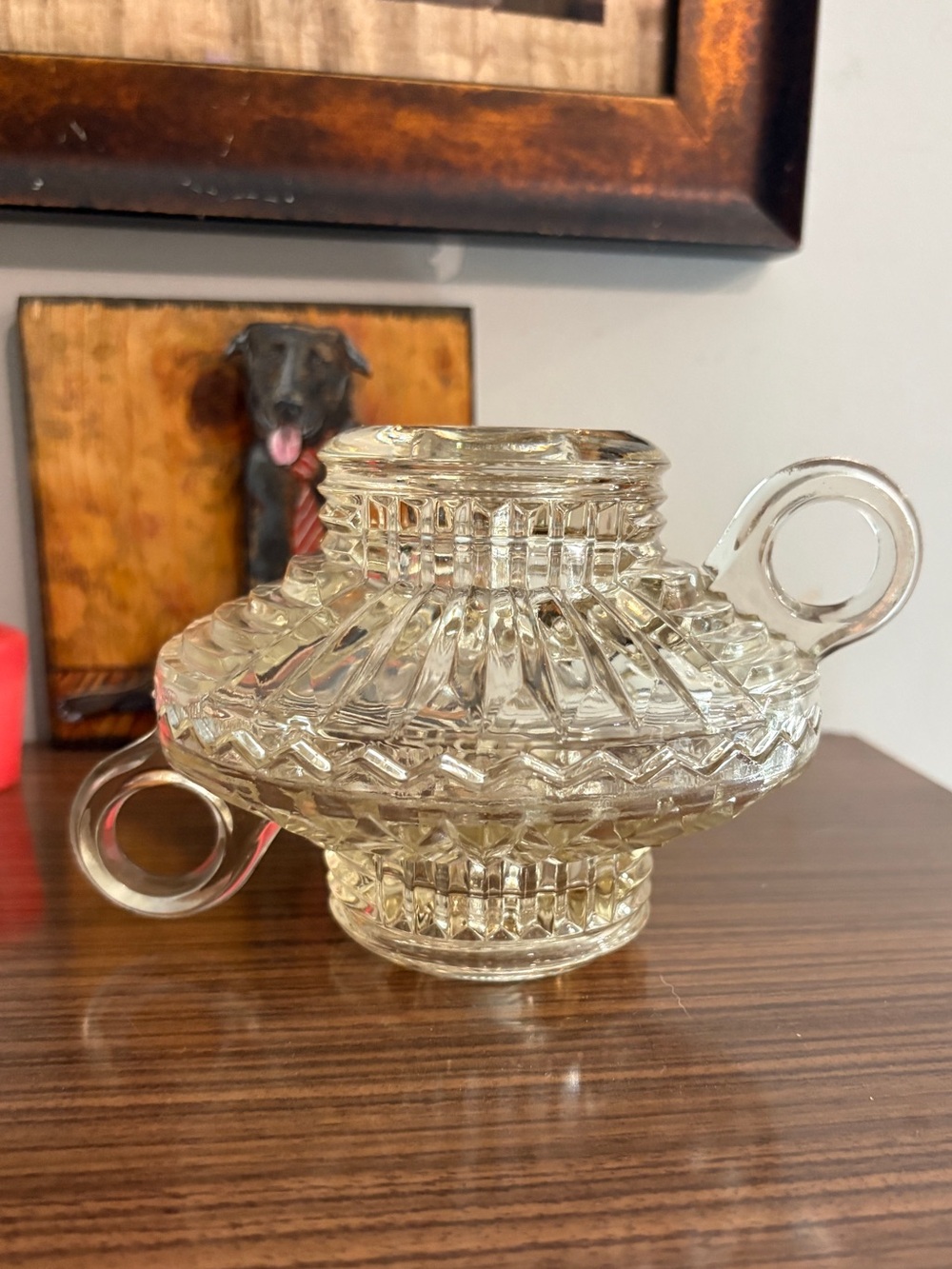 Vintage convertible Anchor Hocking Glass 3 way Candle Holder-Set of 2